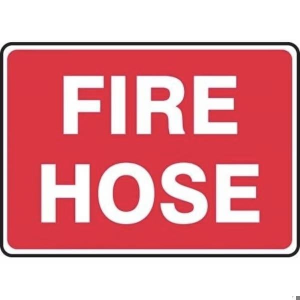 Accuform Safety Sign, Text Legend, Legend FIRE HOSE, 6 mil Adhesive DuraVinyl, 10 in Height, 14 in Width MFXG520XV - main